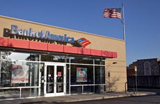 exterior of Bank of America branch building